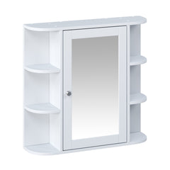 Bellemave® Bathroom Medicine Cabinet, Bathroom Mirror Cabinet Wall Mounted with 6 Adjustable Wood Shelves & Doors, Wall Cabinet with Mirror - Bellemave