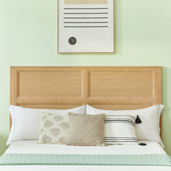 Bellemave® Bed Frame with 3D Geometric Headboard, 4 Storage Drawers & Bench – Modern Oak Bedroom Furniture - Bellemave