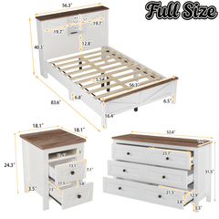 Bellemave® Bedroom Furniture Set, 3 Piece Set - Bellemave