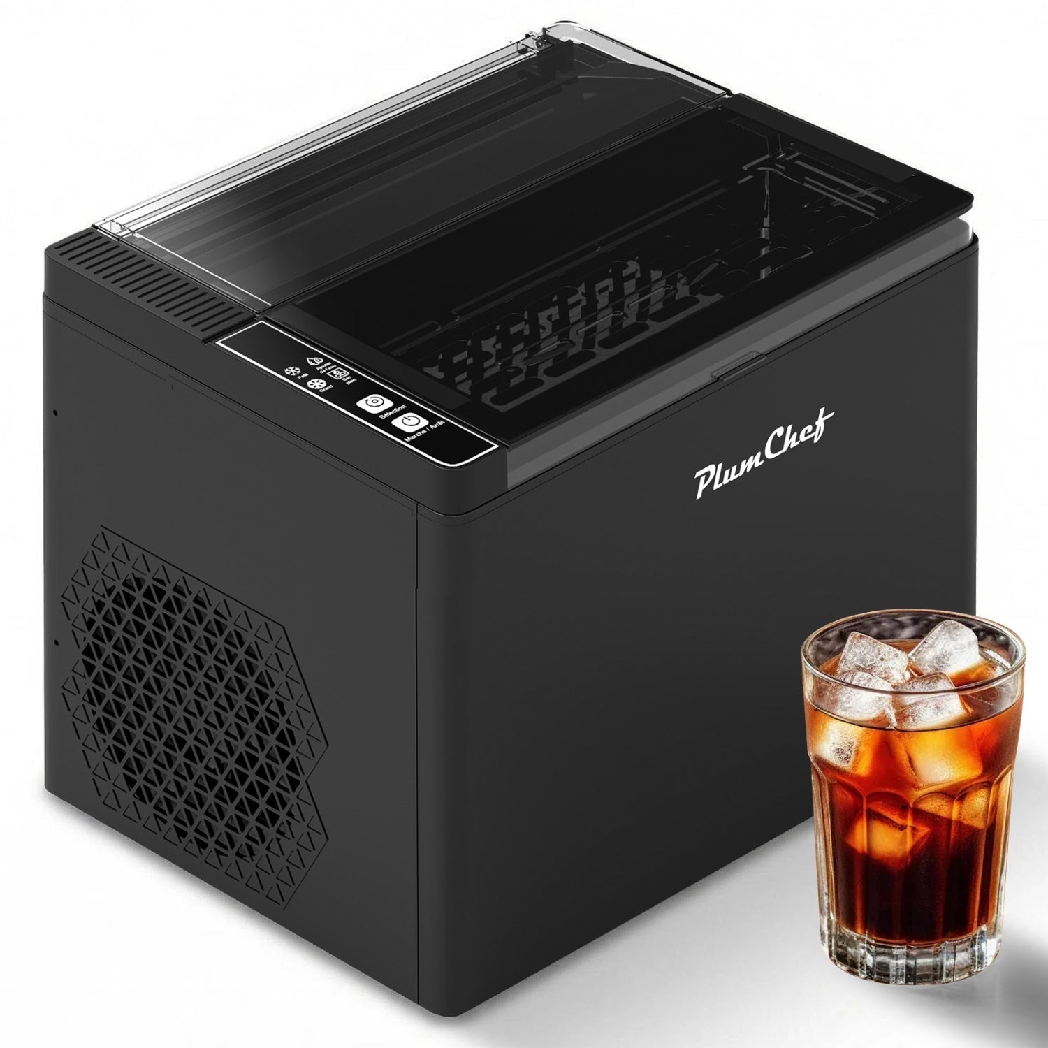 Bellemave® Bellemave® Bullet Ice Maker Machine Countertop, 26 Lbs/Day, 9 Ice Cubes in 6 Mins, Self - Cleaning - Bellemave