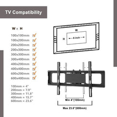 Bellemave® Black Multi - Function Angle And Height Adjustable Tempered Glass TV Stand - Bellemave