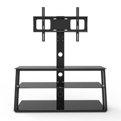 Bellemave® Black Multi - Function Angle And Height Adjustable Tempered Glass TV Stand - Bellemave