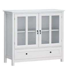 Bellemave® Buffet Storage Cabinet with Double Glass Doors and Unique Bell Handle - Bellemave