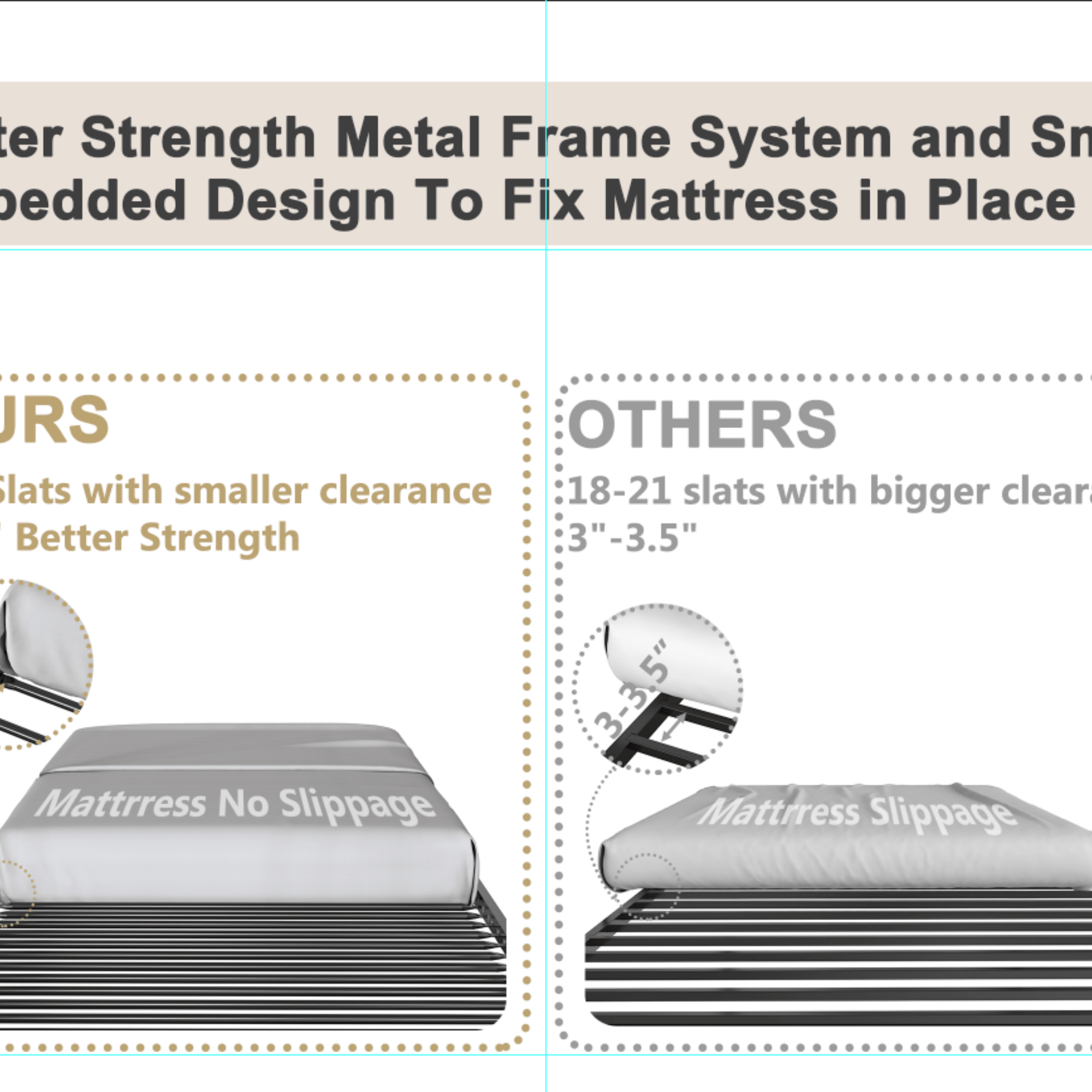 Bellemave® Bunk Bed Twin Over Twin,Metal Low Bunk Bed Frame with Guard Rails & Convertible Bed Ladder, White - Bellemave