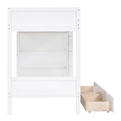 Bellemave® Bunk Bed with 2 Drawers and Multi - layer Cabinet - Bellemave