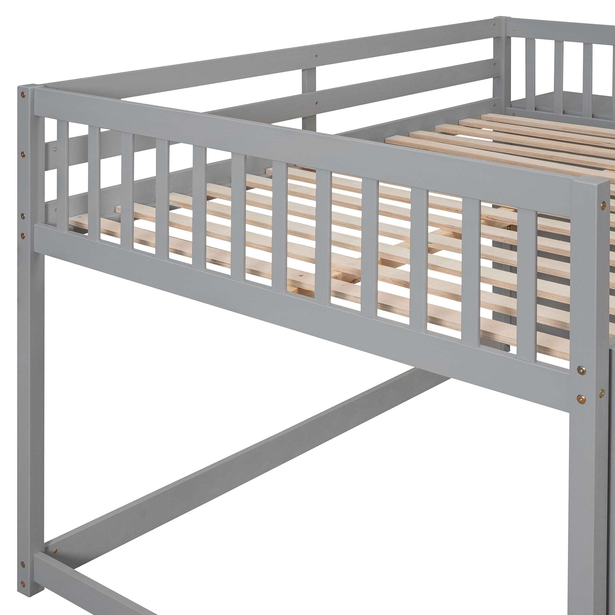 Bellemave Bunk Bed with 4 Drawers and 3 Shelves - Bellemave