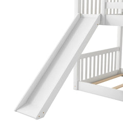 Bellemave® Bunk Bed with Convertible Slide and Ladder - Bellemave