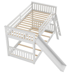 Bellemave® Bunk Bed with Convertible Slide and Ladder - Bellemave