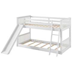 Bellemave® Bunk Bed with Convertible Slide and Ladder - Bellemave