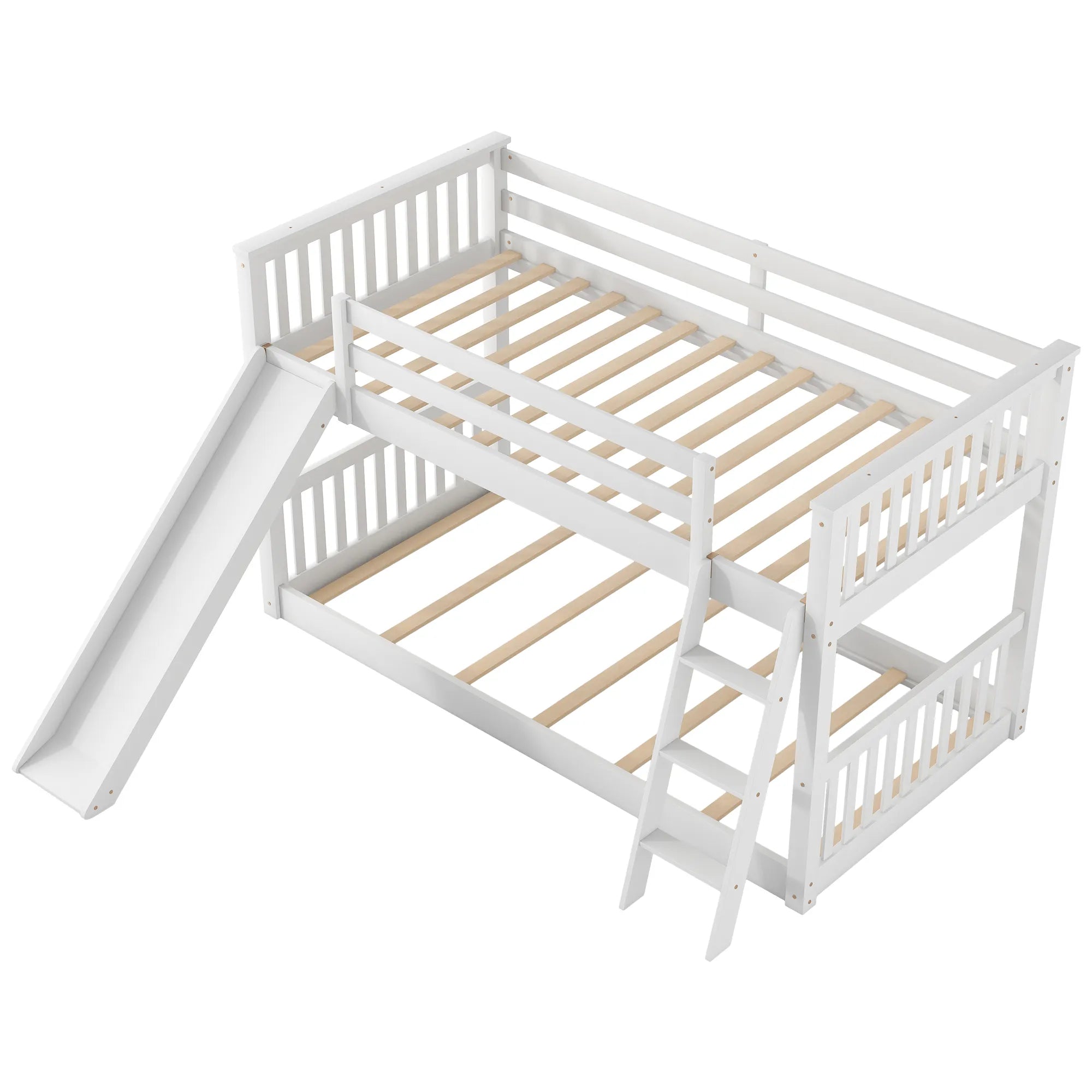 Bellemave® Bunk Bed with Convertible Slide and Ladder - Bellemave