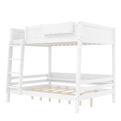 Bellemave® Bunk Bed with Storage Shelves and Guardrails, Wood Bunk Bed with Ladders and Upgraded Slats, Chic Design Bunkbed that Can be Diverted - Bellemave