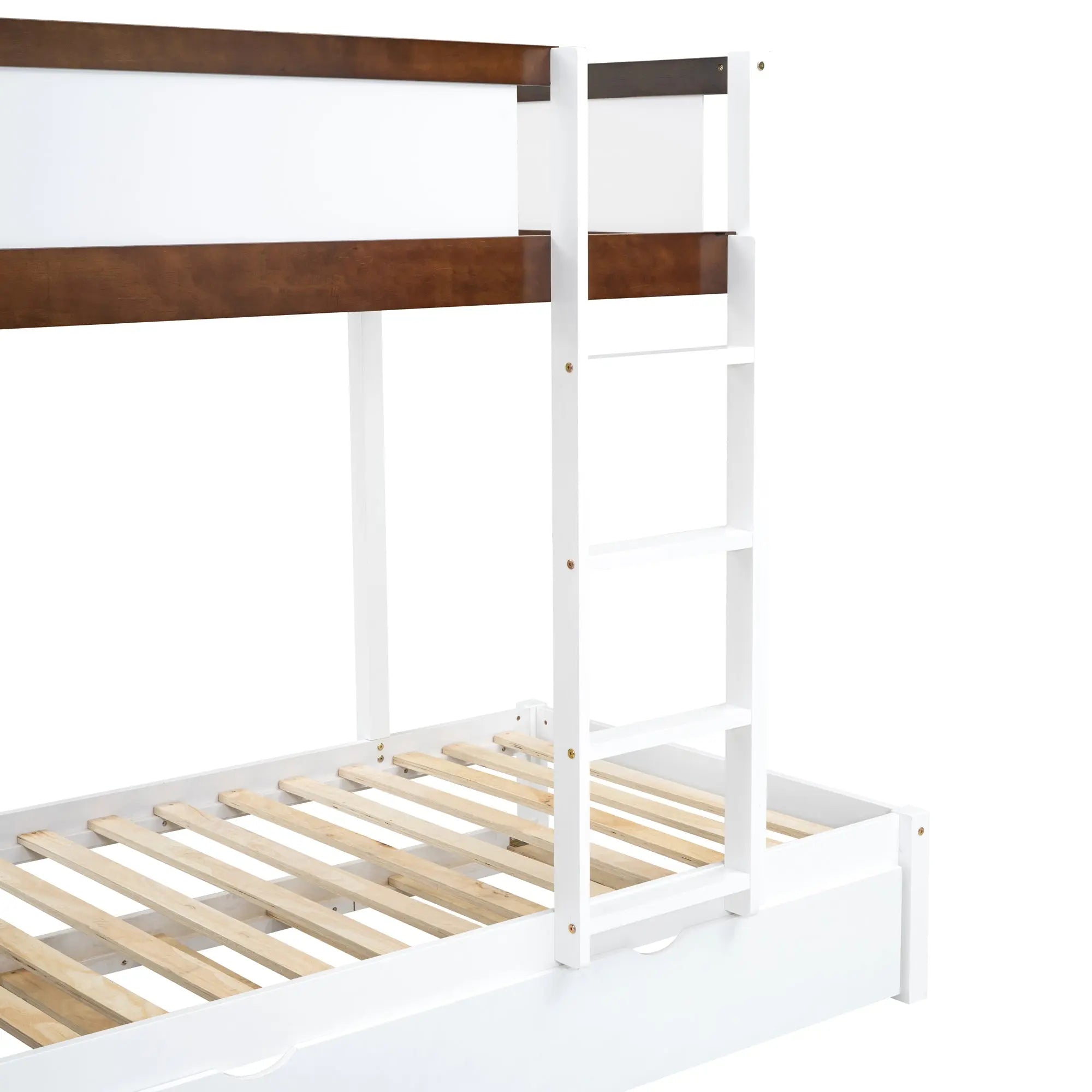 Bellemave® Bunk Bed with Trundle Bed, Desk with Storage Drawer - Bellemave