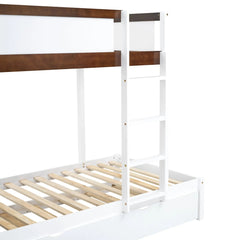 Bellemave® Bunk Bed with Trundle Bed, Desk with Storage Drawer - Bellemave