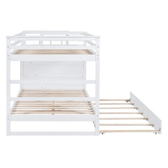 Bellemave® Bunk Bed with Twin Trundle Bed and Staircase - Bellemave