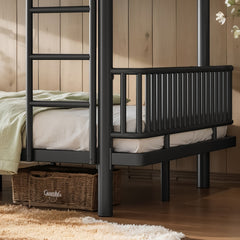 Bellemave® Bunk Bed with Upgraded Safety Round - Pipe Design, Ladders & Guardrails for Kids Teens,Convertible into 2 Platform Bed - Bellemave