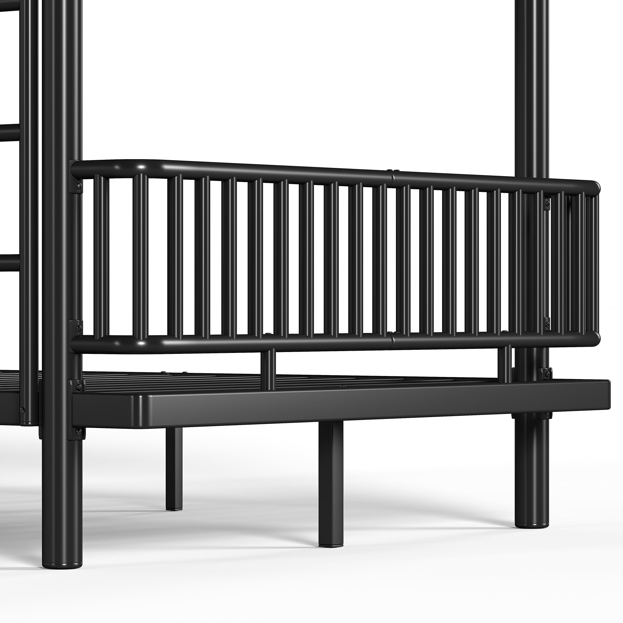 Bellemave® Bunk Bed with Upgraded Safety Round - Pipe Design, Ladders & Guardrails for Kids Teens,Convertible into 2 Platform Bed - Bellemave