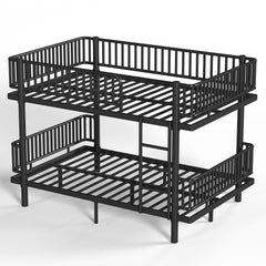 Bellemave® Bunk Bed with Upgraded Safety Round - Pipe Design, Ladders & Guardrails for Kids Teens,Convertible into 2 Platform Bed - Bellemave