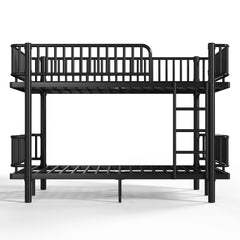 Bellemave® Bunk Bed with Upgraded Safety Round - Pipe Design, Ladders & Guardrails for Kids Teens,Convertible into 2 Platform Bed - Bellemave