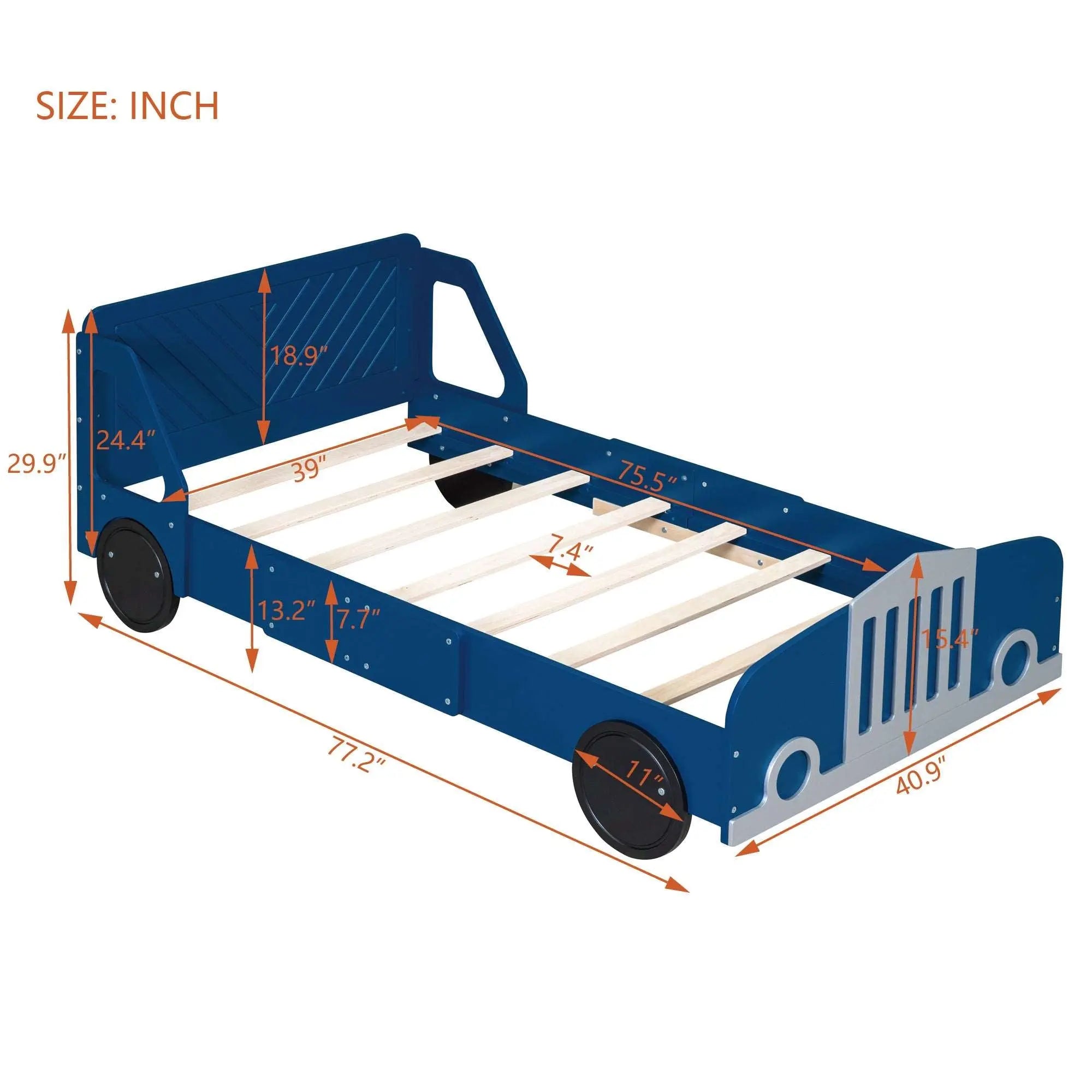 Bellemave® Car - Shaped Platform Bed with Wheels - Bellemave