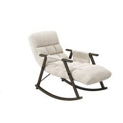 Bellemave® Casual Folding Upholstered Rocking Chair,Adjustable High Back and Foot Rest with Side Pockets Placed - Bellemave