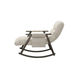 Bellemave® Casual Folding Upholstered Rocking Chair,Adjustable High Back and Foot Rest with Side Pockets Placed - Bellemave