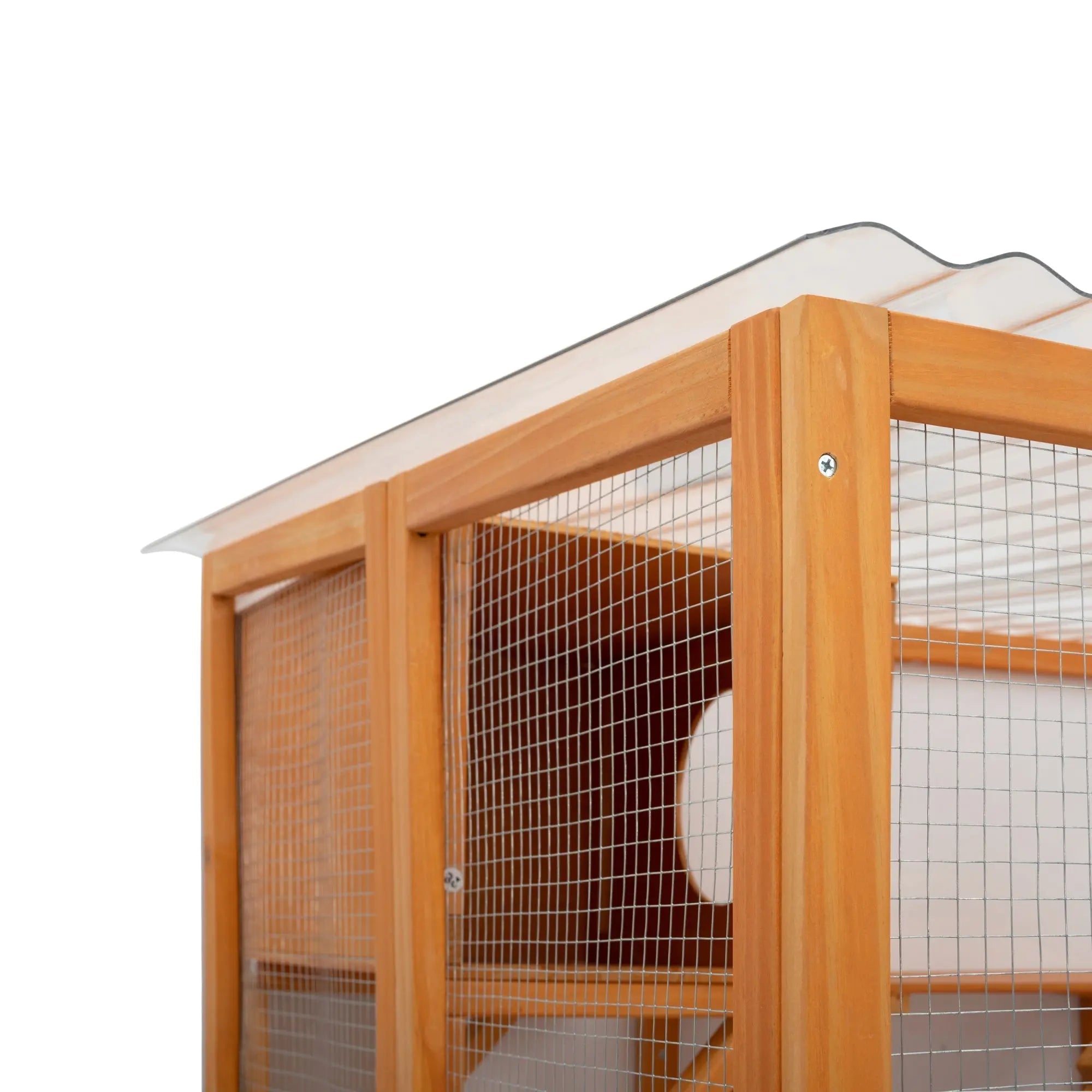 Bellemave® Cat Houses for Outdoor Cats,Natural Wood Playground,Natural Cat Shelf with Litter Box - Bellemave