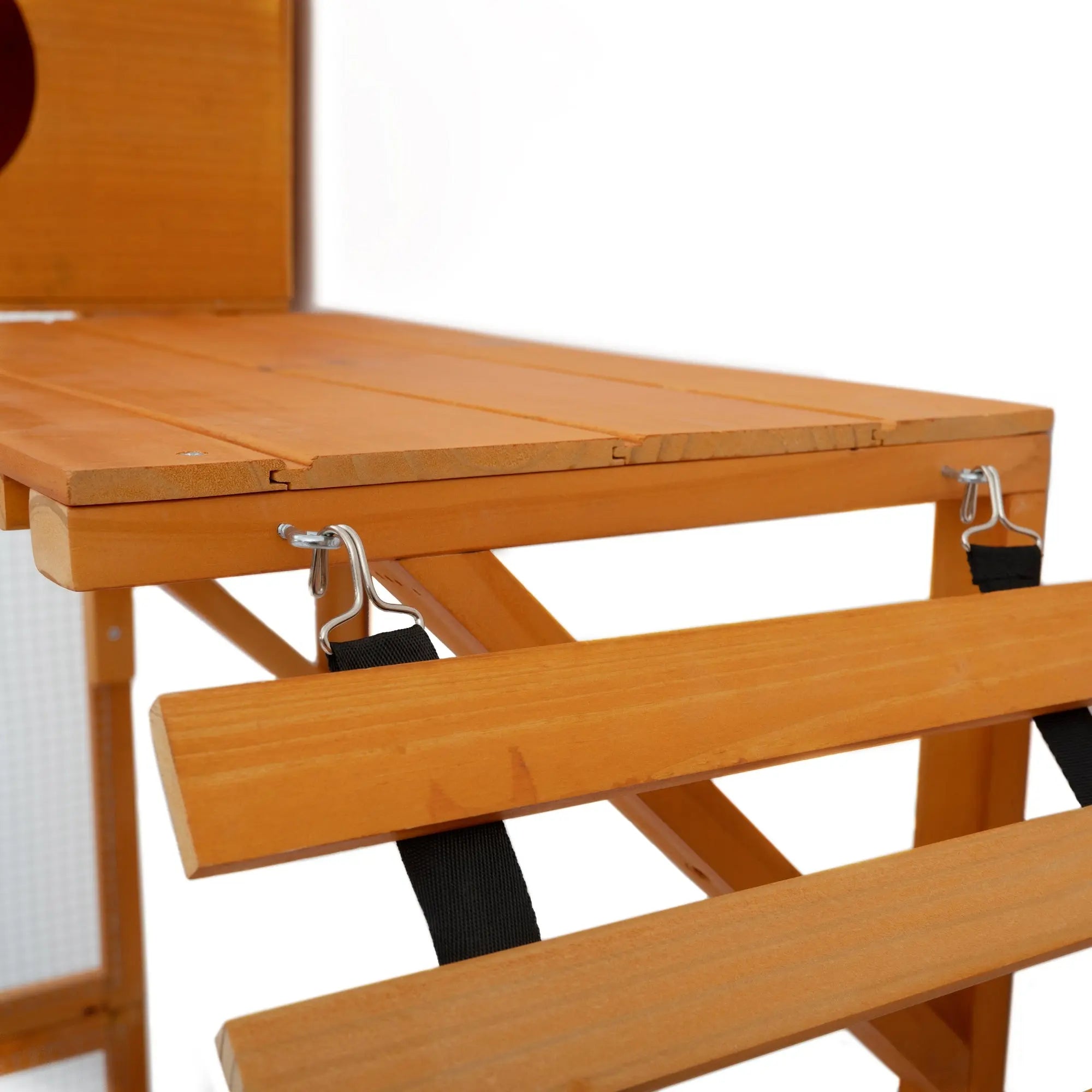 Bellemave® Cat Houses for Outdoor Cats,Natural Wood Playground,Natural Cat Shelf with Litter Box - Bellemave