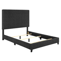 Bellemave® Charcoal Upholstered Platform Bed,Box Spring Required - Bellemave