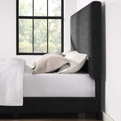 Bellemave® Charcoal Upholstered Platform Bed,Box Spring Required - Bellemave