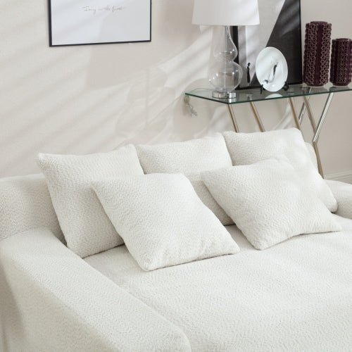 Bellemave® Chenille 2 - Seater Lazy Sofa With 5 back Pillows - Bellemave