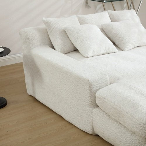 Bellemave® Chenille 2 - Seater Lazy Sofa With 5 back Pillows - Bellemave