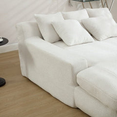 Bellemave® Chenille 2 - Seater Lazy Sofa With 5 back Pillows - Bellemave