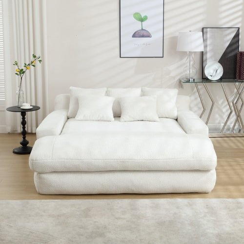 Bellemave® Chenille 2 - Seater Lazy Sofa With 5 back Pillows - Bellemave