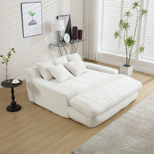 Bellemave® Chenille 2 - Seater Lazy Sofa With 5 back Pillows - Bellemave