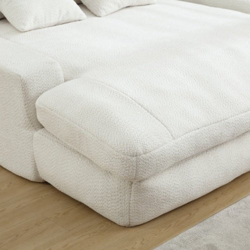 Bellemave® Chenille 2 - Seater Lazy Sofa With 5 back Pillows - Bellemave