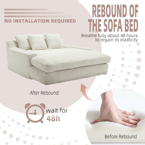 Bellemave® Chenille 2 - Seater Lazy Sofa With 5 back Pillows - Bellemave