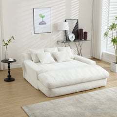 Bellemave® Chenille 2 - Seater Lazy Sofa With 5 back Pillows - Bellemave