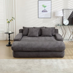 Bellemave® Chenille 2 - Seater Lazy Sofa With 5 back Pillows - Bellemave