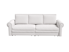 Bellemave® Chesterfield Sofa,93.7" King Pull Out Sofa Bed with Nailhead Trim & Rolled Arm - Bellemave