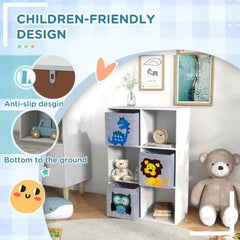 Bellemave® Children's Toy Organizer, Toy Storage with 3 Storage Bins and Cute Animal Design - Bellemave