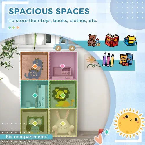 Bellemave® Children's Toy Organizer, Toy Storage with 3 Storage Bins and Cute Animal Design - Bellemave