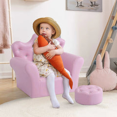 Bellemave® Children's Upholstered Sofa with Footstool - Bellemave