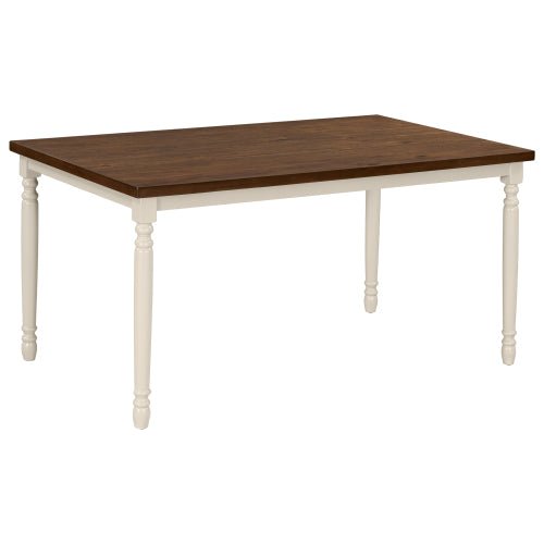 Bellemave® Classic 6 - Piece Dining Set, Wooden Table and 4 Chairs with Bench - Bellemave