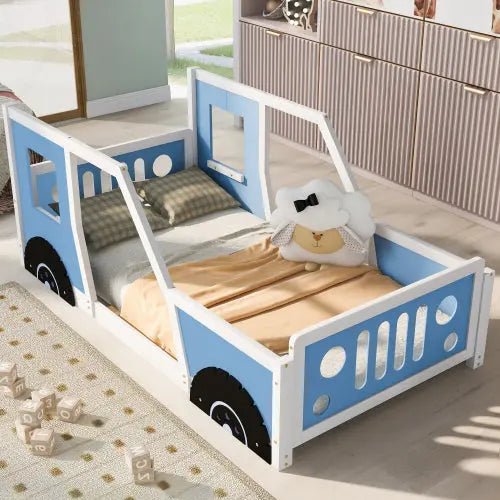 Bellemave® Classic Car - Shaped Platform Bed with Wheels - Bellemave
