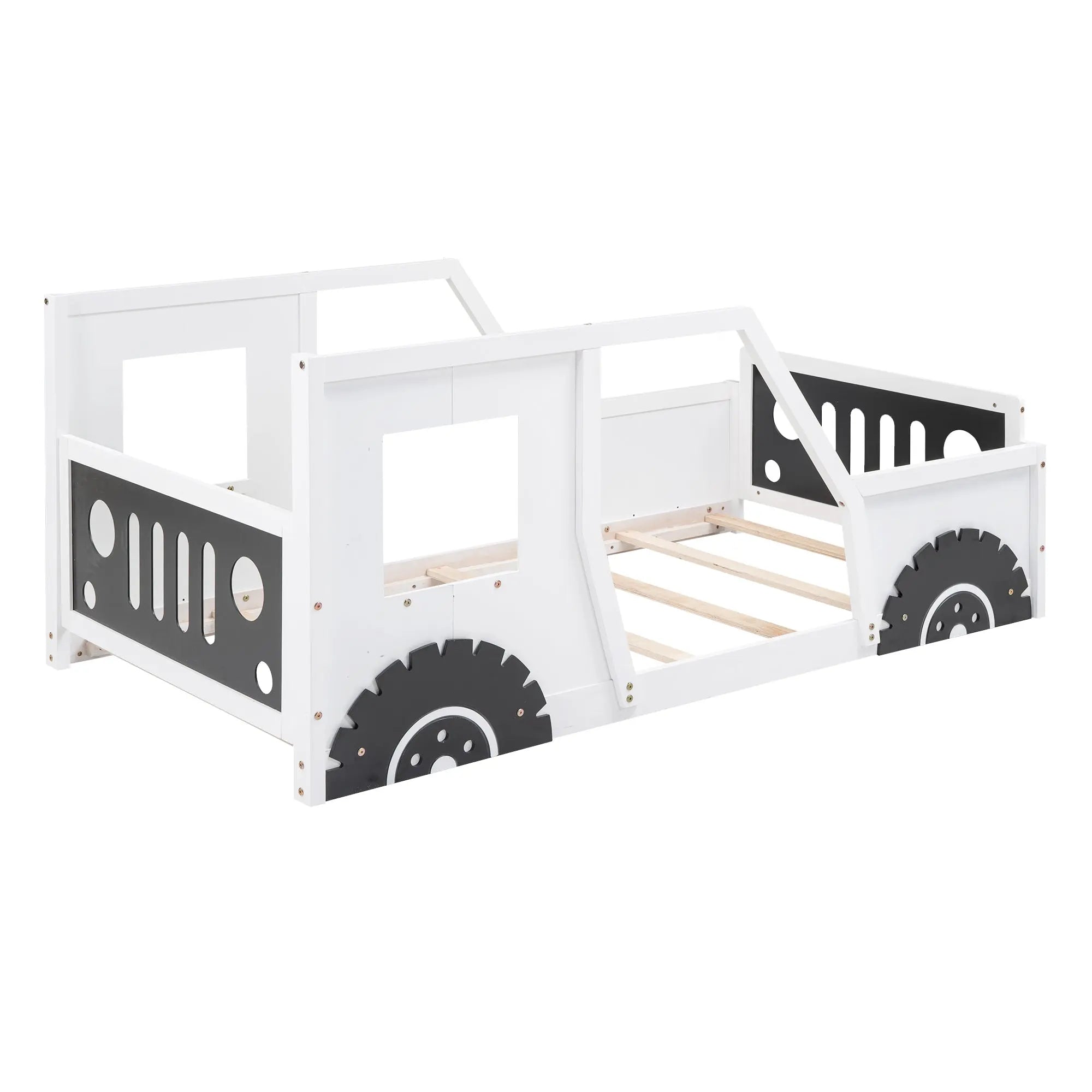 Bellemave® Classic Car - Shaped Platform Bed with Wheels - Bellemave