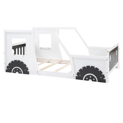 Bellemave® Classic Car - Shaped Platform Bed with Wheels - Bellemave