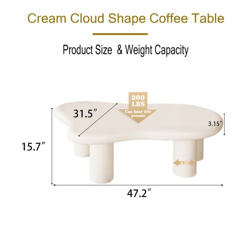 Bellemave® Cloud Shaped Coffee Table - Bellemave