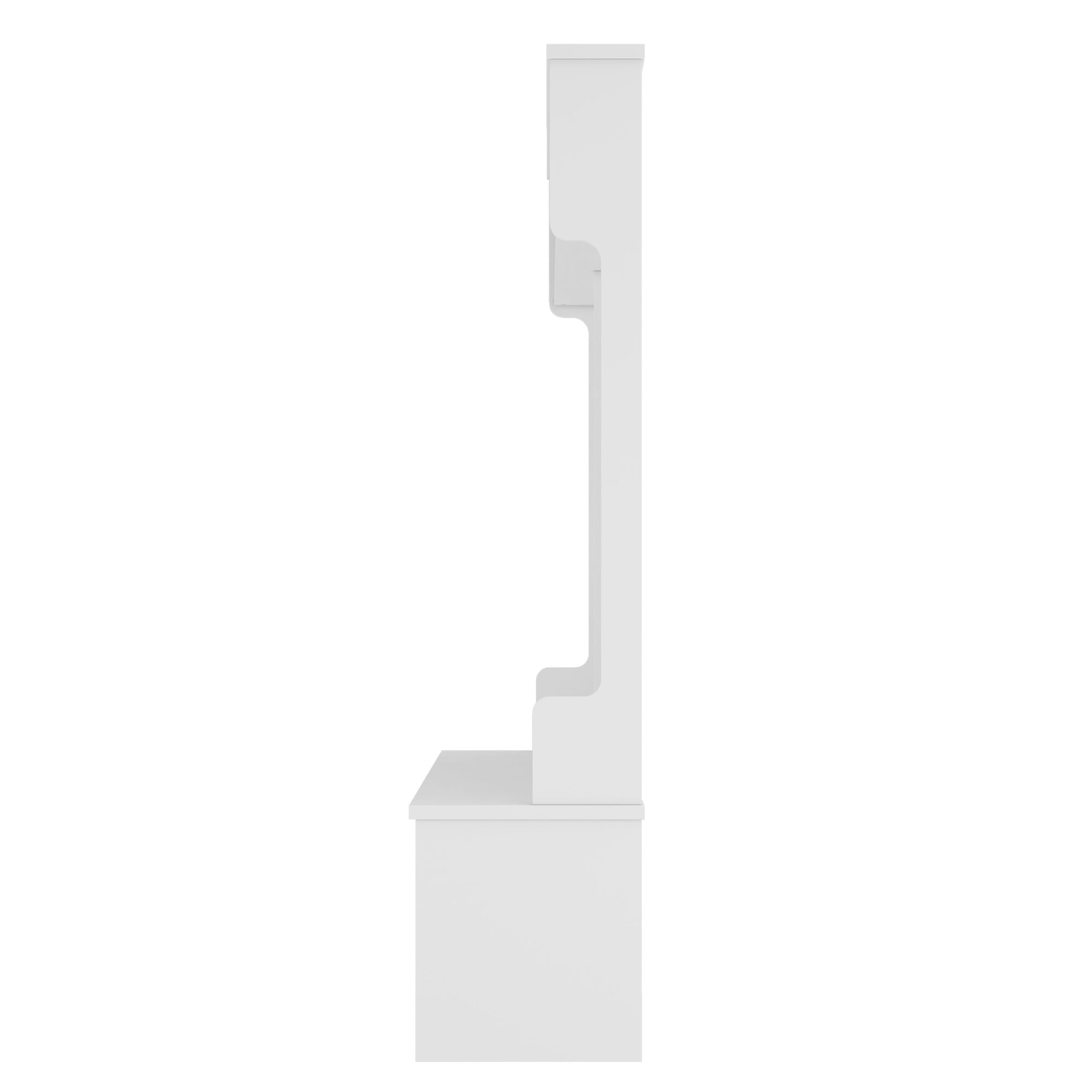 Bellemave® Coat Rack Modern Hallway Hall Tree with Metal Hooks and Storage Space, Multi - Functional Entryway Coat Rack with Shoe Cubbies, White,Hall Tree - Bellemave