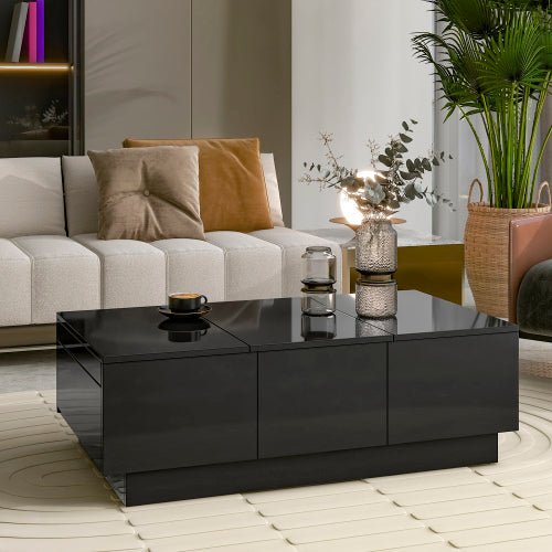 Bellemave® Coffee Table with 2 large Hidden Storage Compartment and 2 Drawers - Bellemave