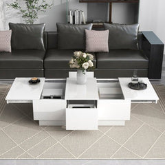 Bellemave® Coffee Table with 2 large Hidden Storage Compartment and 2 Drawers - Bellemave